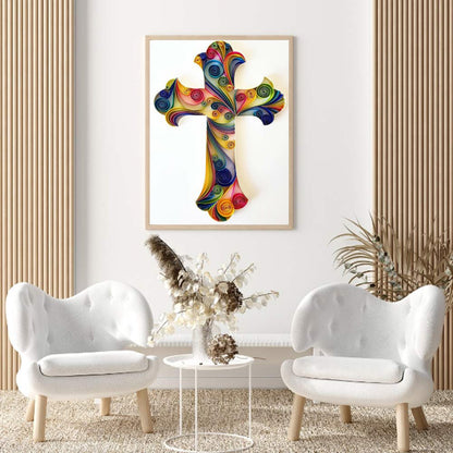 Cross - Full Round Drill Diamond Painting 30*40CM