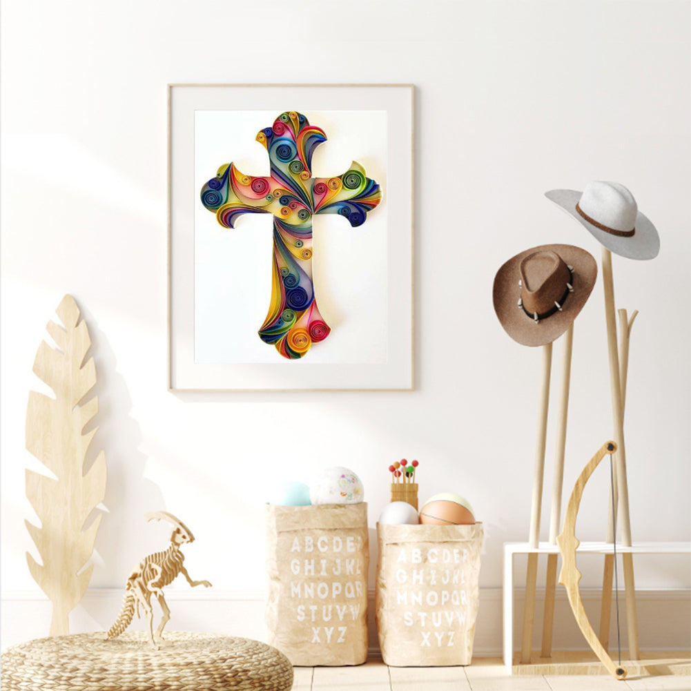 Cross - Full Round Drill Diamond Painting 30*40CM