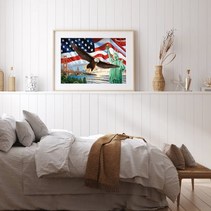 Statue of Liberty - Full Round Drill Diamond Painting 45*35CM