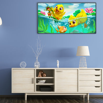 Small Duck - Full Round Drill Diamond Painting 60*30CM
