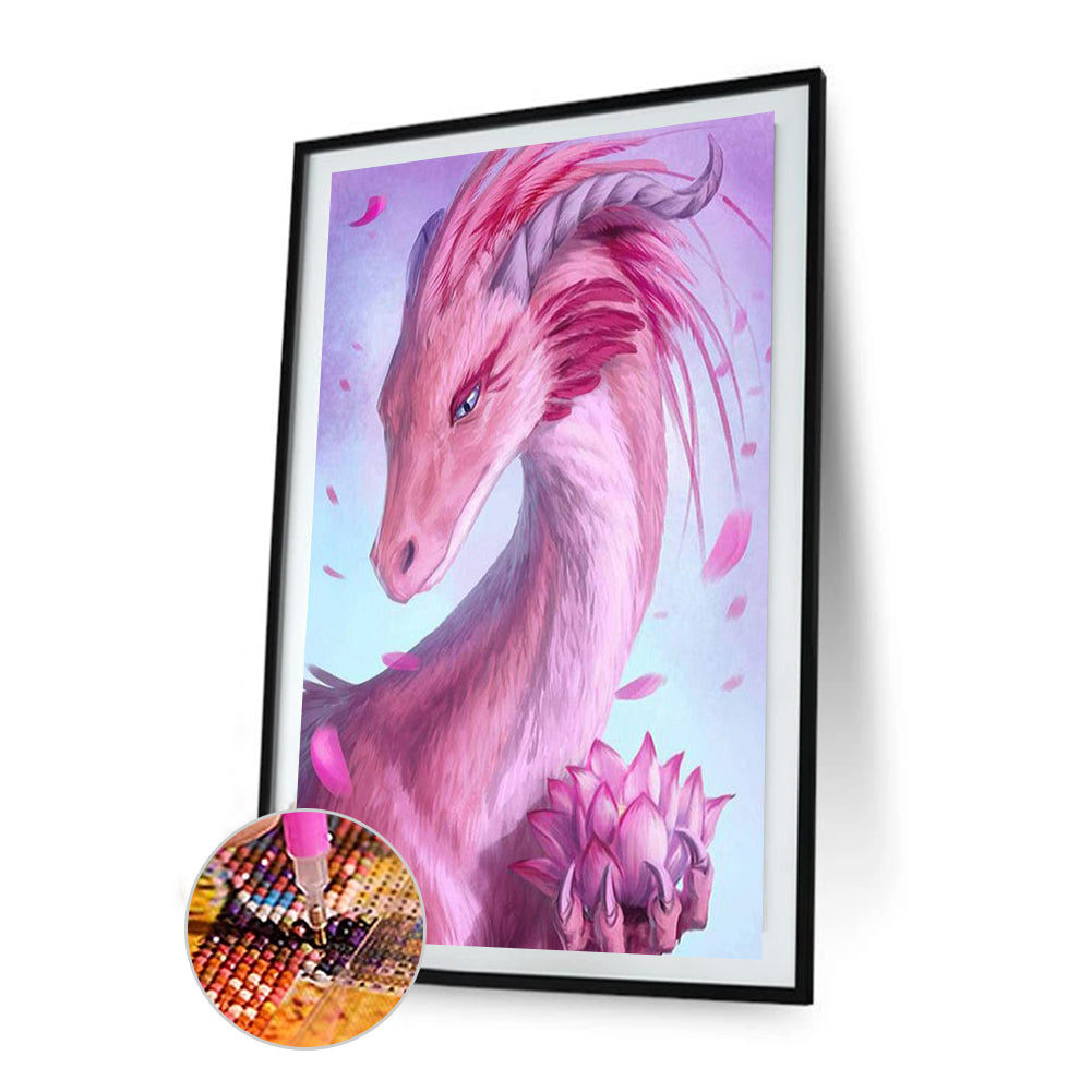 Pink Dragon - Full Round Drill Diamond Painting 40*60CM