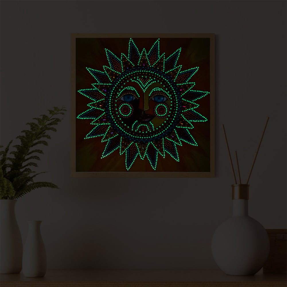 Luminous Sun God - Special Shaped Drill Diamond Painting 30*30CM