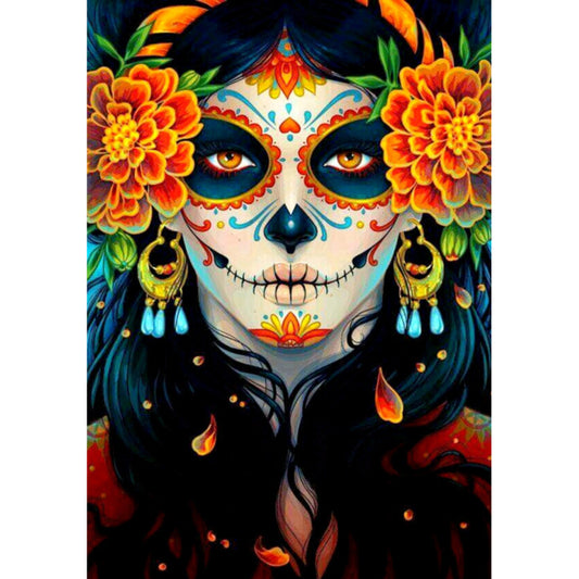 Skull - Full Round Drill Diamond Painting 30*40CM