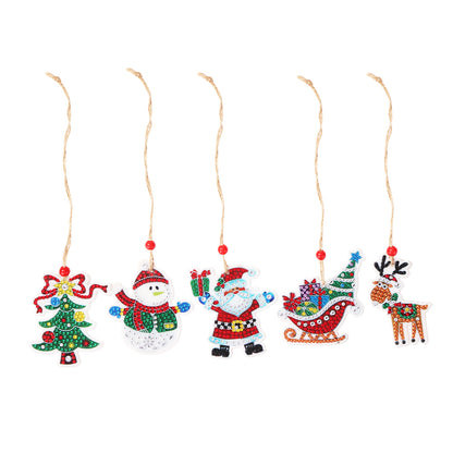 Double-side Christmas Diamond Painting DIY Hanging Pendant Trees Decoration