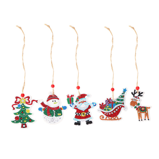 Double-side Christmas Diamond Painting DIY Hanging Pendant Trees Decoration