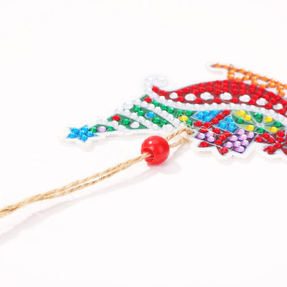 Double-side Christmas Diamond Painting DIY Hanging Pendant Trees Decoration