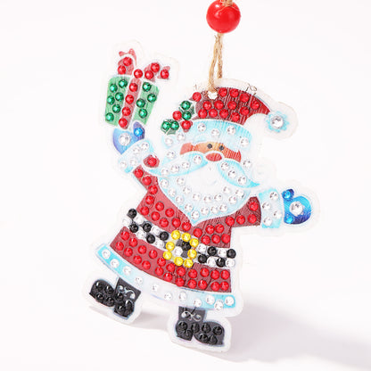 Double-side Christmas Diamond Painting DIY Hanging Pendant Trees Decoration