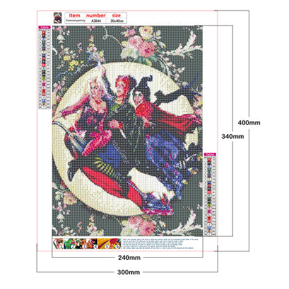 Crazy Witches - Full Round Drill Diamond Painting 30*40CM