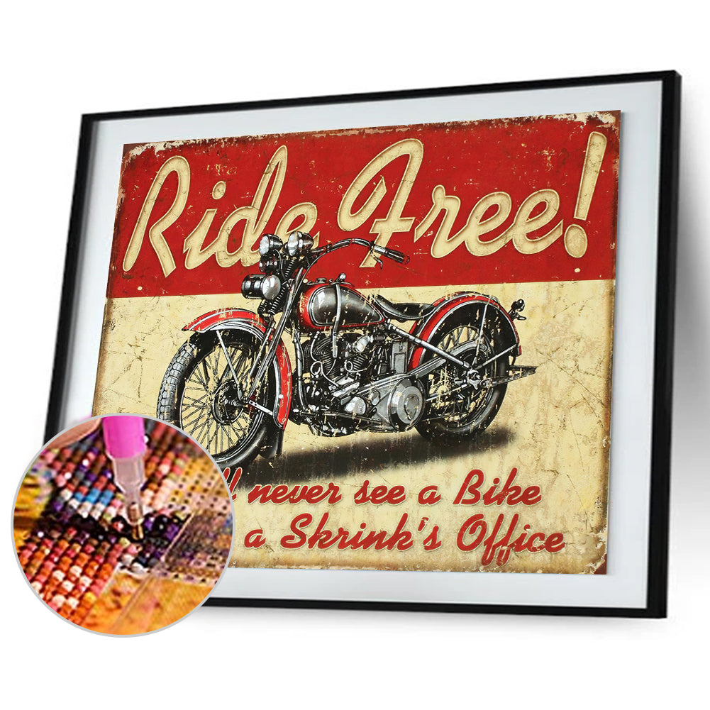Retro Poster - Full Round Drill Diamond Painting 45*35CM