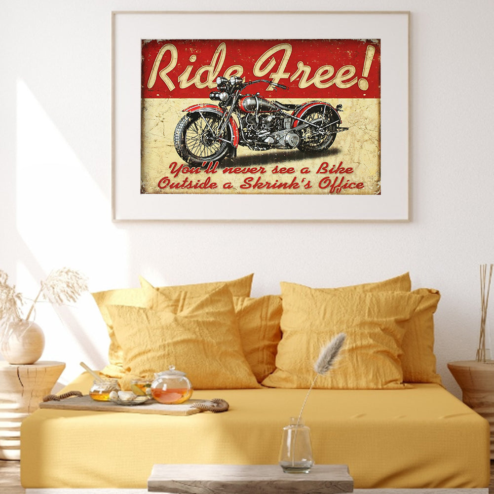Retro Poster - Full Round Drill Diamond Painting 45*35CM