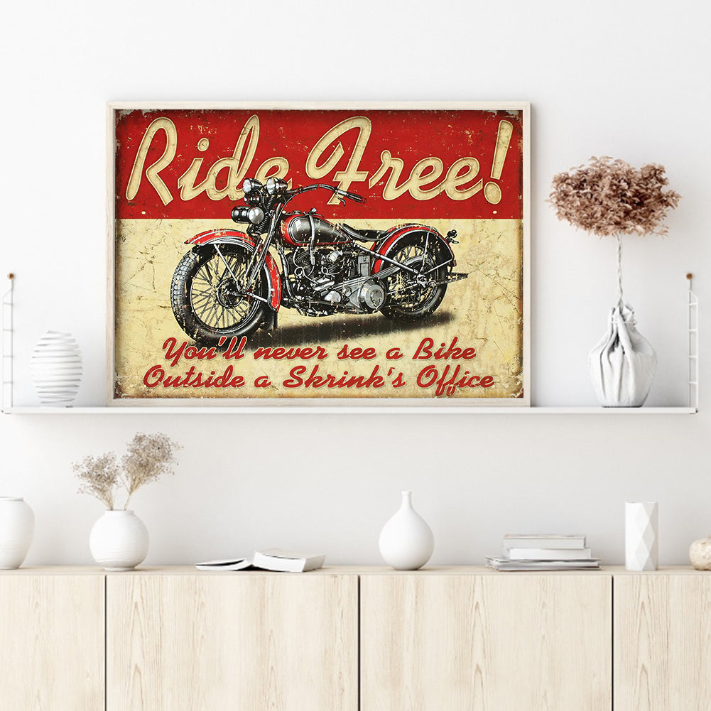 Retro Poster - Full Round Drill Diamond Painting 45*35CM
