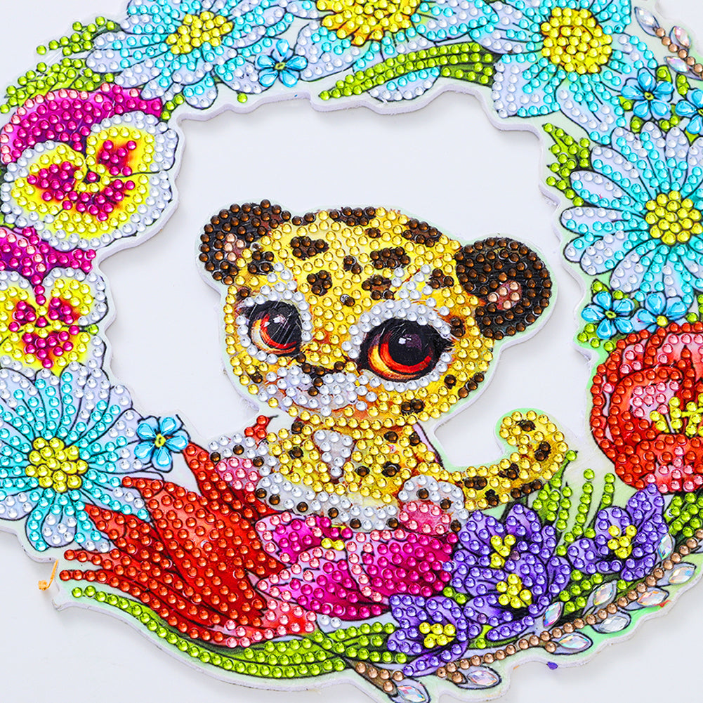 5D Ponit Drill Diamond Painting Crystal Wreath Mosaic Door Hanging Decor