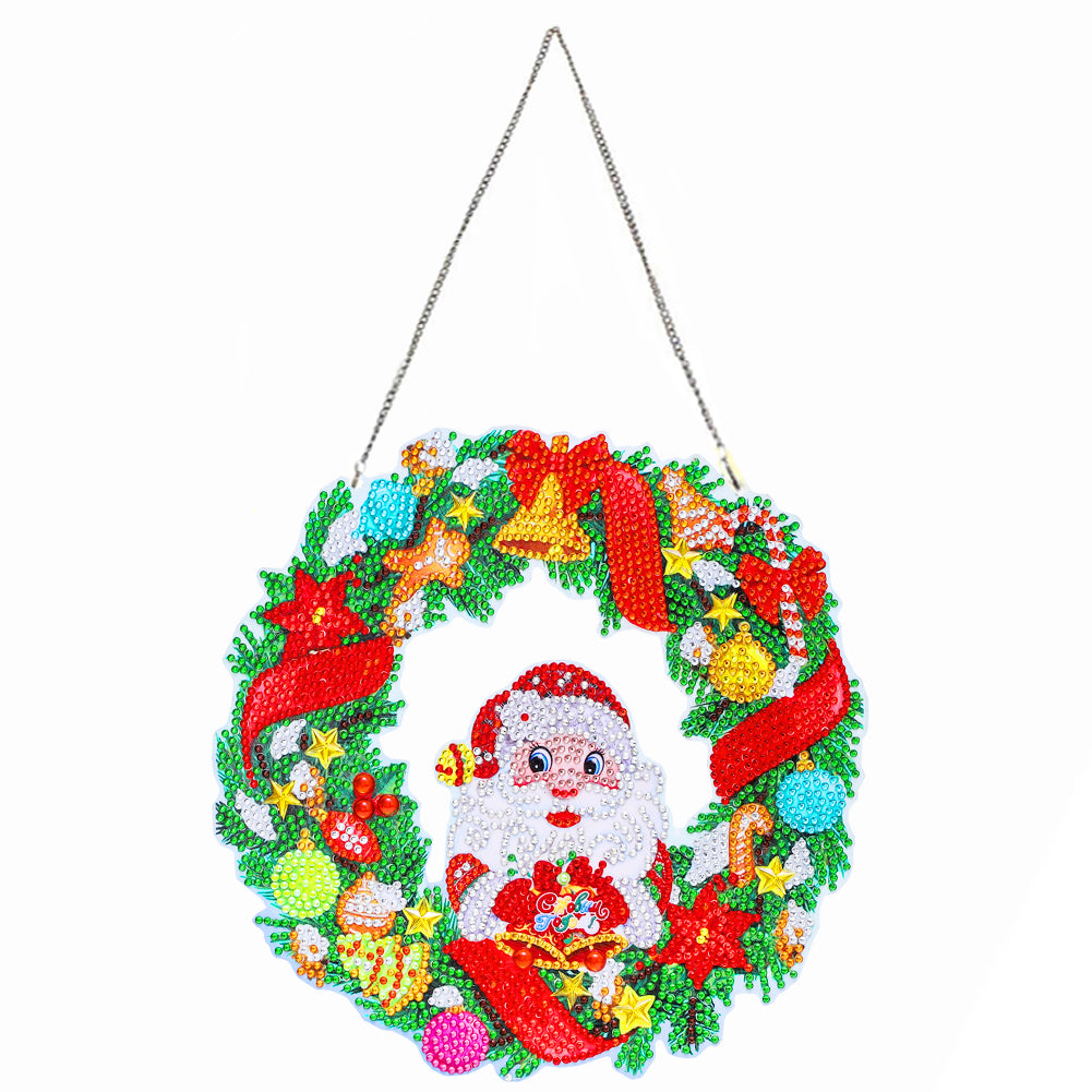 5D Ponit Drill Diamond Painting Crystal Wreath Mosaic Door Hanging Decor