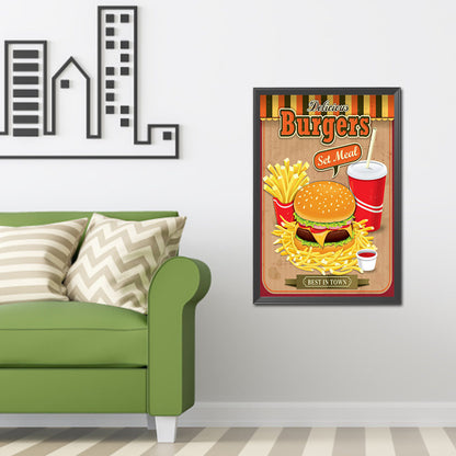 Retro Poster - Full Round Drill Diamond Painting 35*50CM