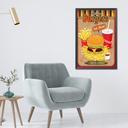 Retro Poster - Full Round Drill Diamond Painting 35*50CM