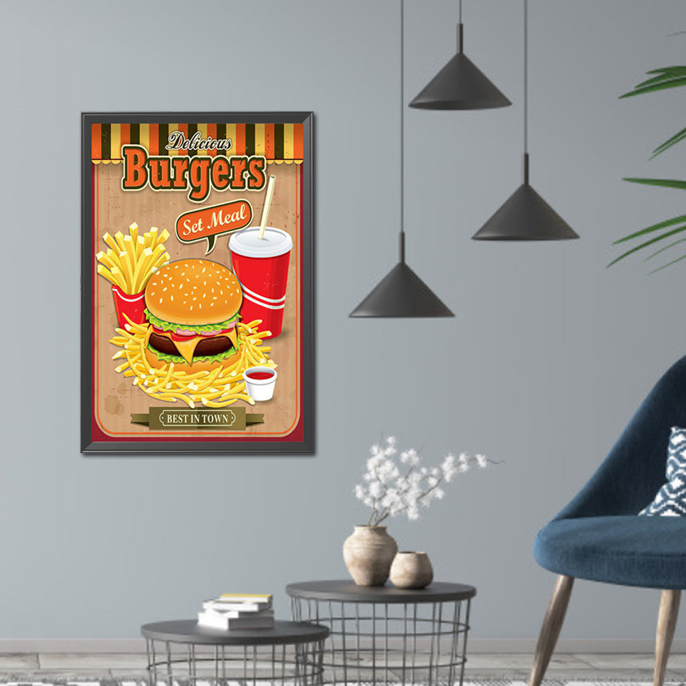 Retro Poster - Full Round Drill Diamond Painting 35*50CM
