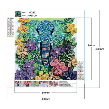 Paper Quilling - Special Shaped Drill Diamond Painting 30*30CM