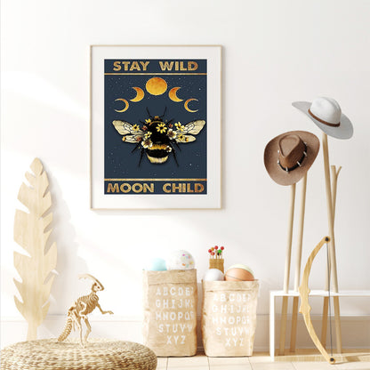 Star Moon - Full Round Drill Diamond Painting 30*40CM