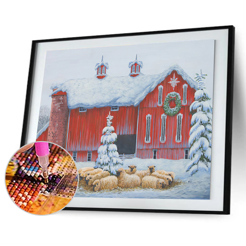 Farmhouse - Full Round Drill Diamond Painting 50*35CM