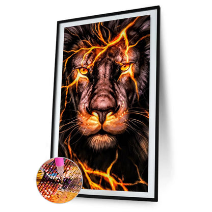 Lion - Full Round Drill Diamond Painting 40*70CM
