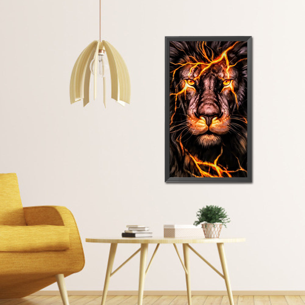 Lion - Full Round Drill Diamond Painting 40*70CM