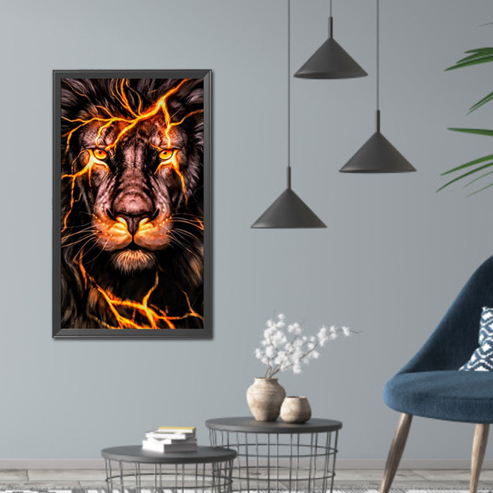 Lion - Full Round Drill Diamond Painting 40*70CM
