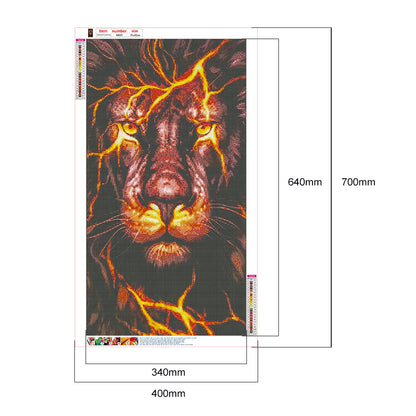 Lion - Full Round Drill Diamond Painting 40*70CM