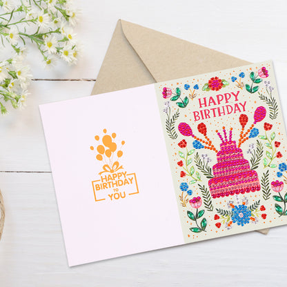 Special Shaped 5D Diamond Painting Happy Birthday Cards DIY Postcards Set