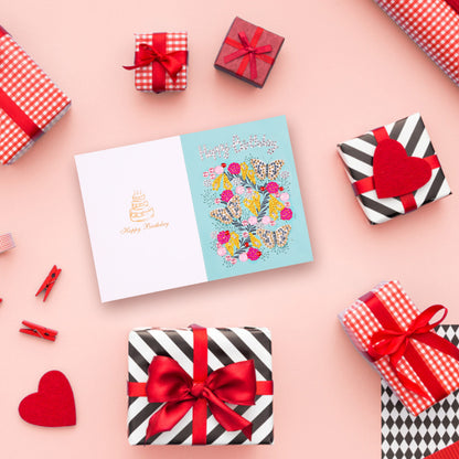 Special Shaped 5D Diamond Painting Happy Birthday Cards DIY Postcards Set