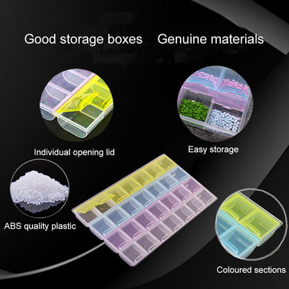 Portable Diamond Painting Storage Box Shockproof Beads Case Accessories