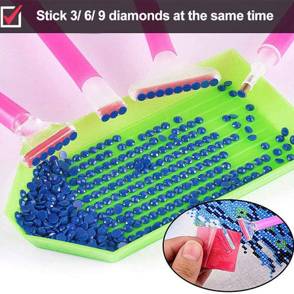 Diamond Painting Plastic Bead Sorting Trays with Slot Nail Art Dotting Tool