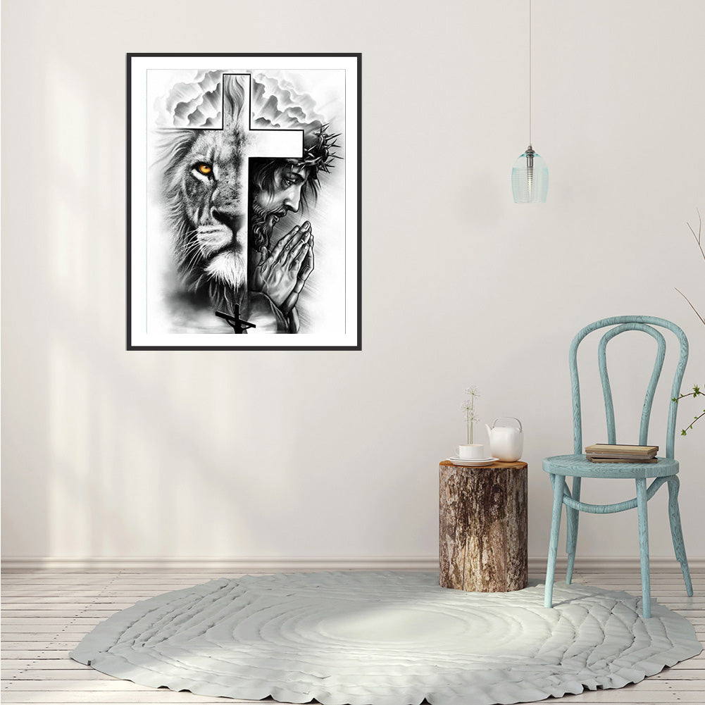 Cross - Full Round Drill Diamond Painting 30*40CM
