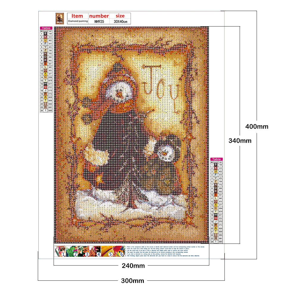 Snowman - Full Round Drill Diamond Painting 30*40CM