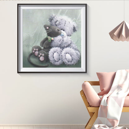 Bear Toy - Full Round Drill Diamond Painting 30*30CM