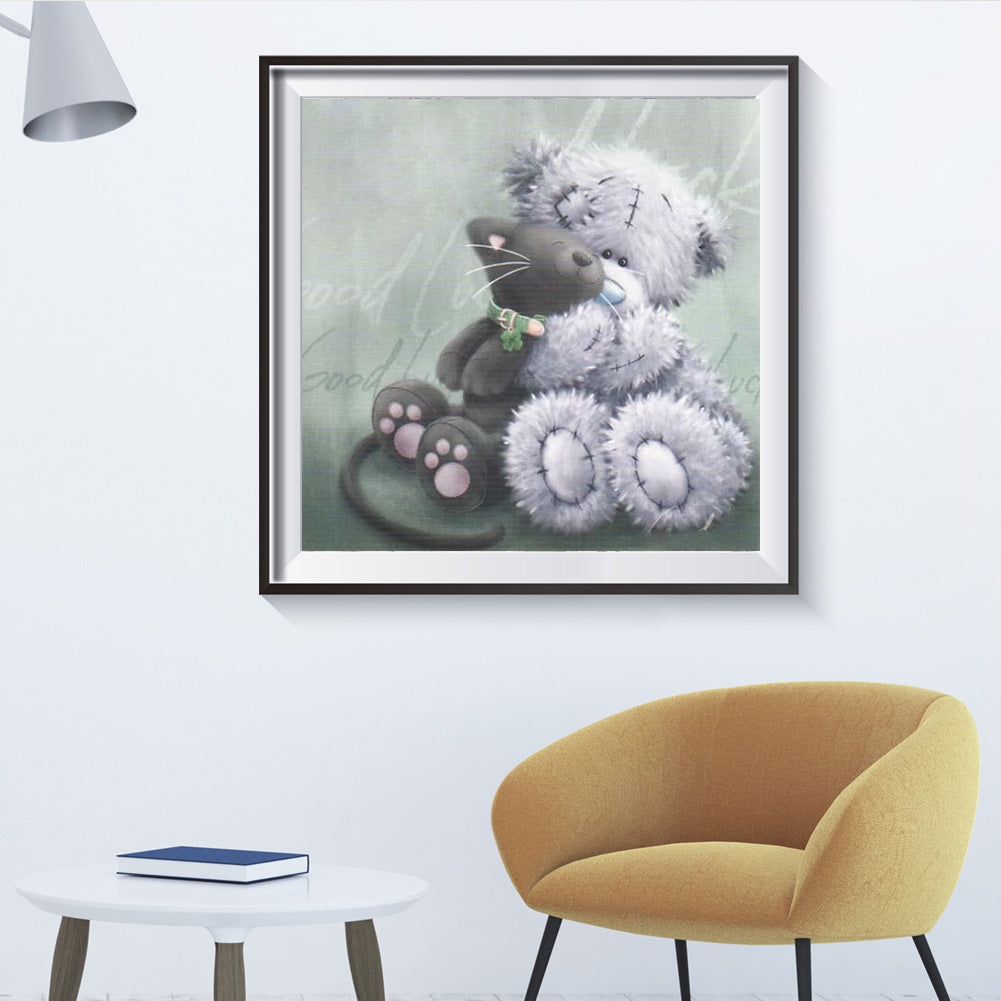 Bear Toy - Full Round Drill Diamond Painting 30*30CM