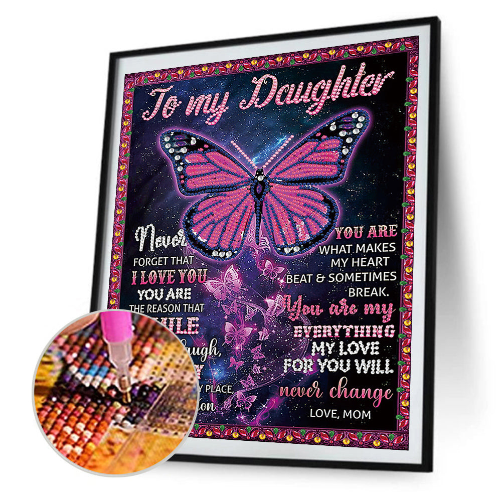 Letters - Special Shaped Drill Diamond Painting 30*40CM