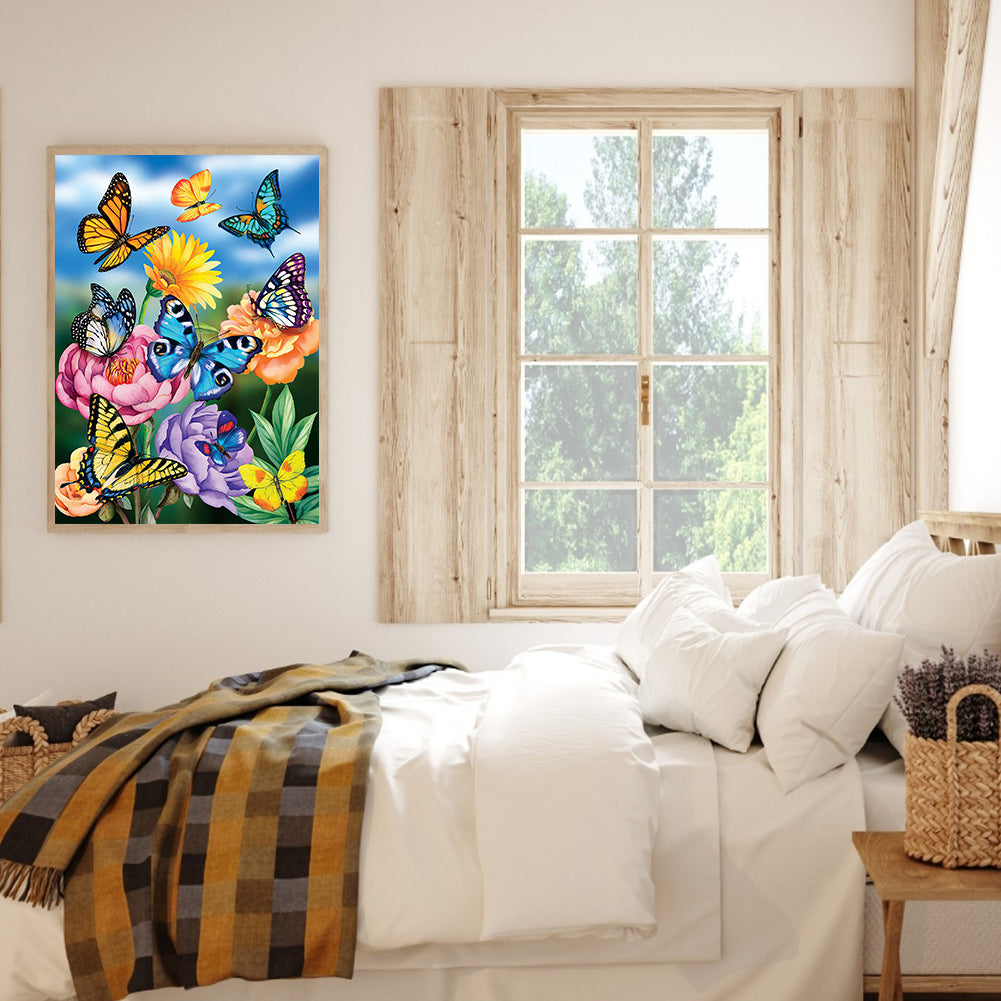 Butterfly - Full Round Drill Diamond Painting 30*40CM