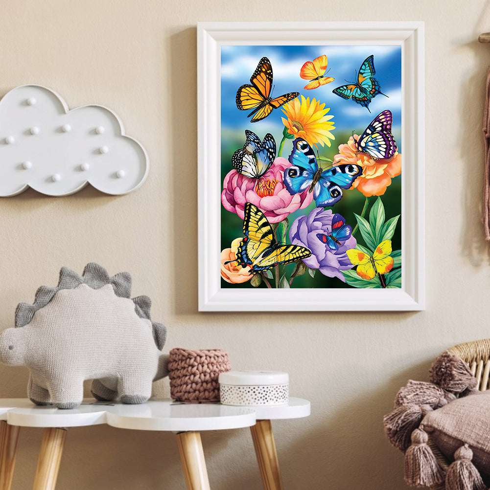 Butterfly - Full Round Drill Diamond Painting 30*40CM