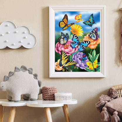 Butterfly - Full Round Drill Diamond Painting 30*40CM