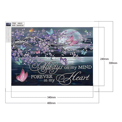 Butterfly Letters - Special Shaped Drill Diamond Painting 40*30CM
