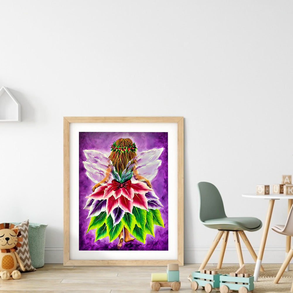 Leaves Fairy - Full Round Drill Diamond Painting 30*40CM