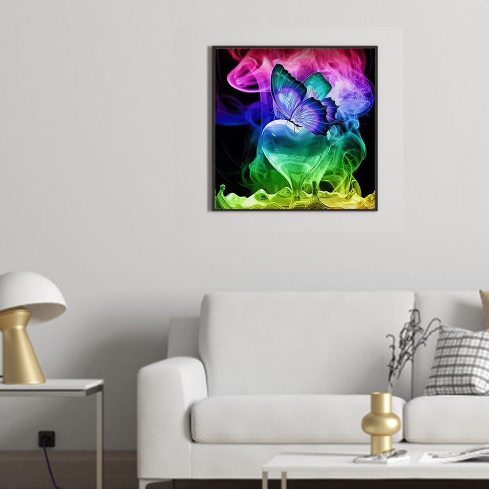 Butterfly - Full Round Drill Diamond Painting 30*30CM