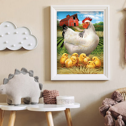 Chicken - Full Round Drill Diamond Painting 30*40CM