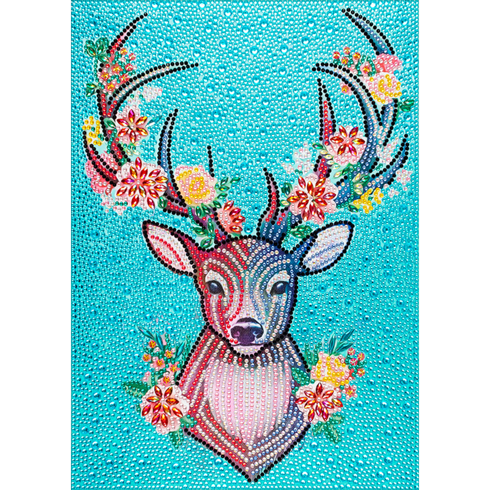 Deer - Special Shaped Drill Diamond Painting 30*40CM