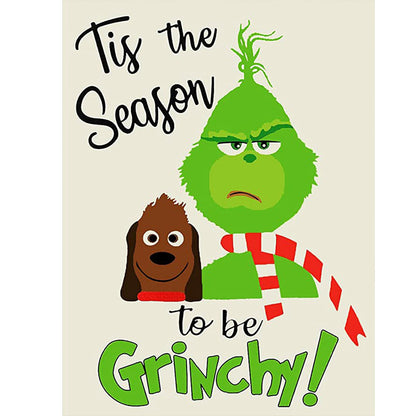 Cartoon Grinch - Full Round Drill Diamond Painting 30*40CM