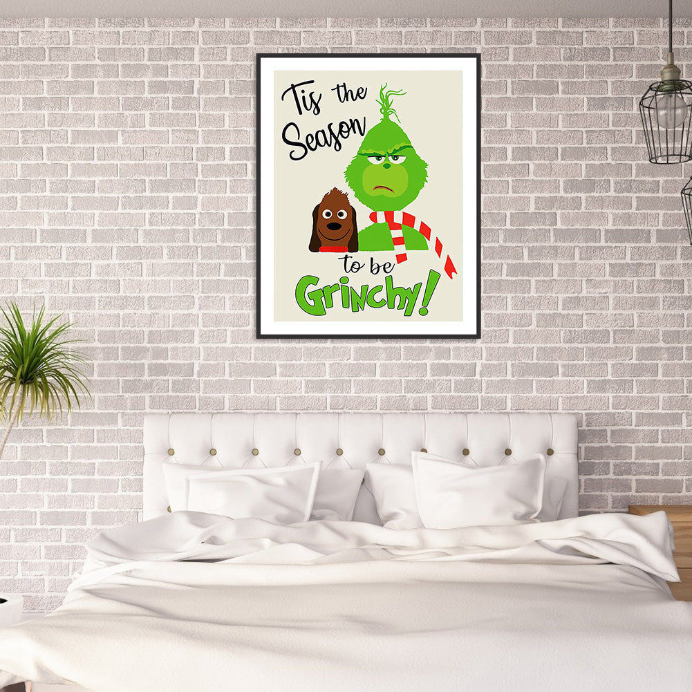 Cartoon Grinch - Full Round Drill Diamond Painting 30*40CM