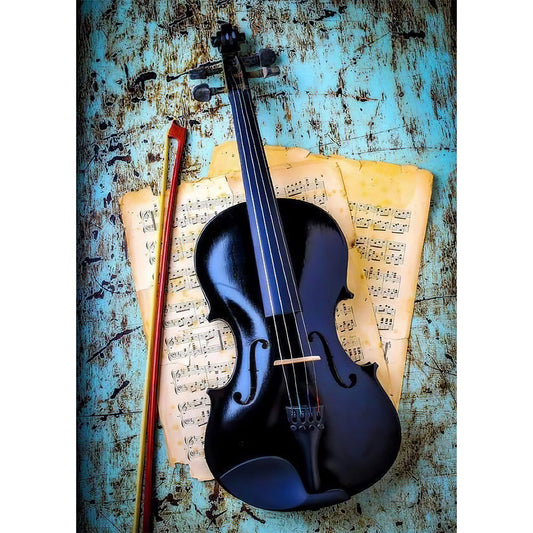 Violin - Full Round Drill Diamond Painting 30*40CM