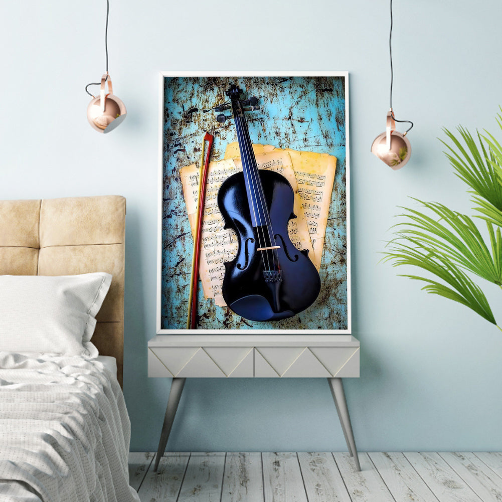 Violin - Full Round Drill Diamond Painting 30*40CM