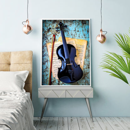 Violin - Full Round Drill Diamond Painting 30*40CM