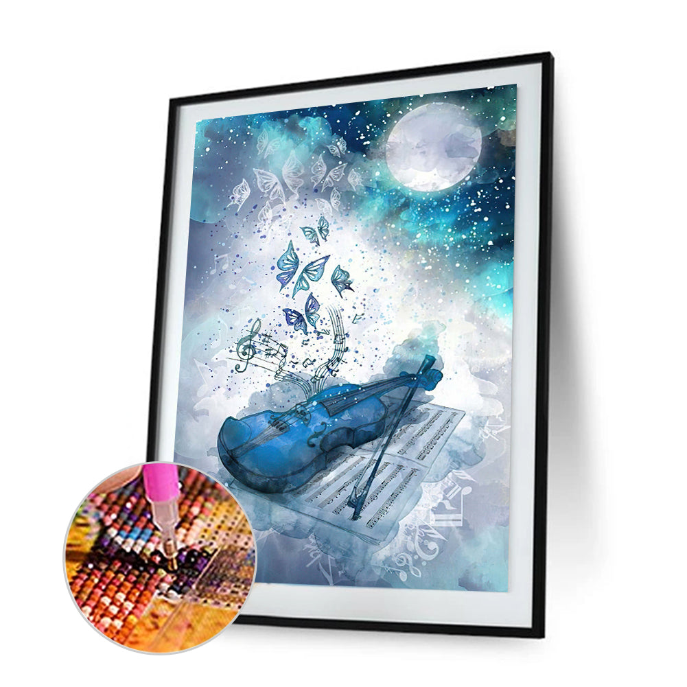 Violin - Full Round Drill Diamond Painting 30*40CM